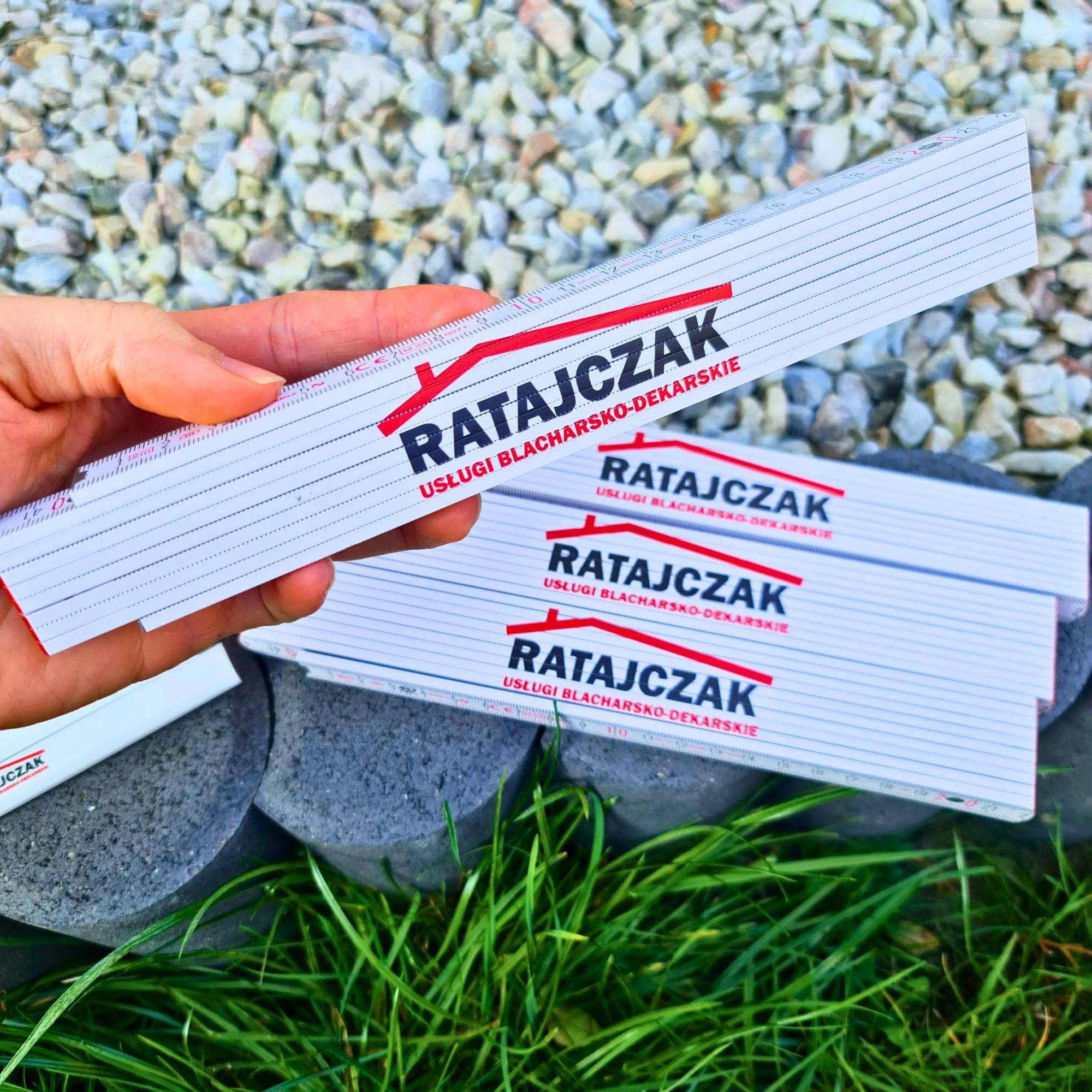 Solidna drewniana miara składana 2m STABILA z nadrukiem LOGO